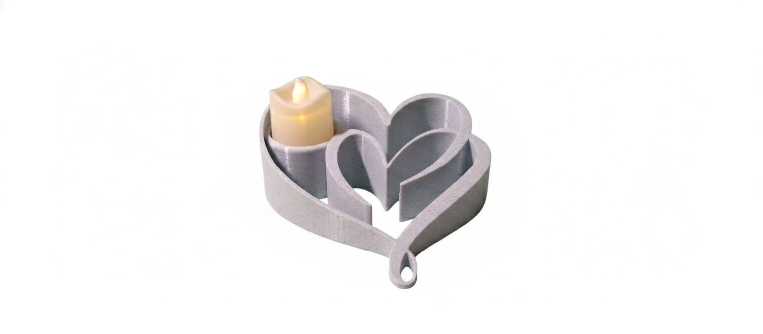 Suport Lumânare Inimă în Inimă