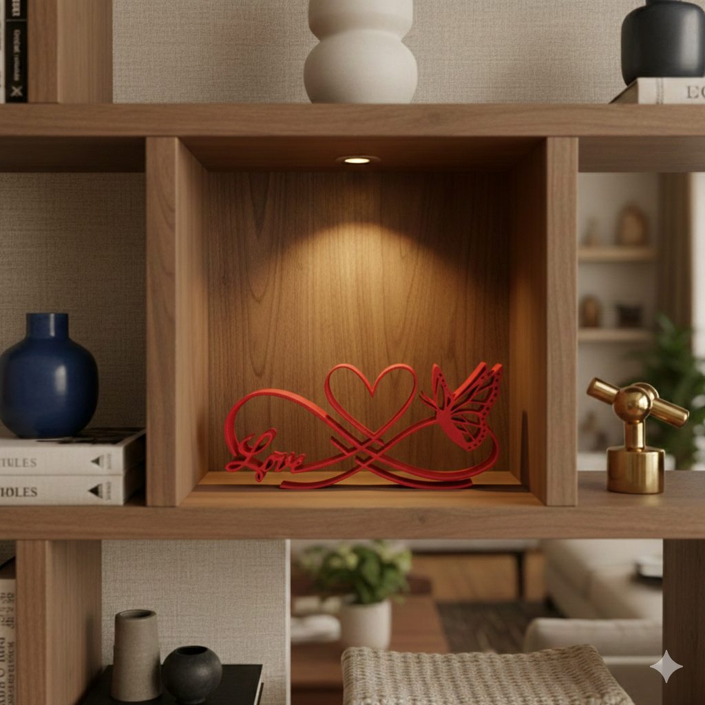 Semn Decorativ Dragoste cu Fluturas