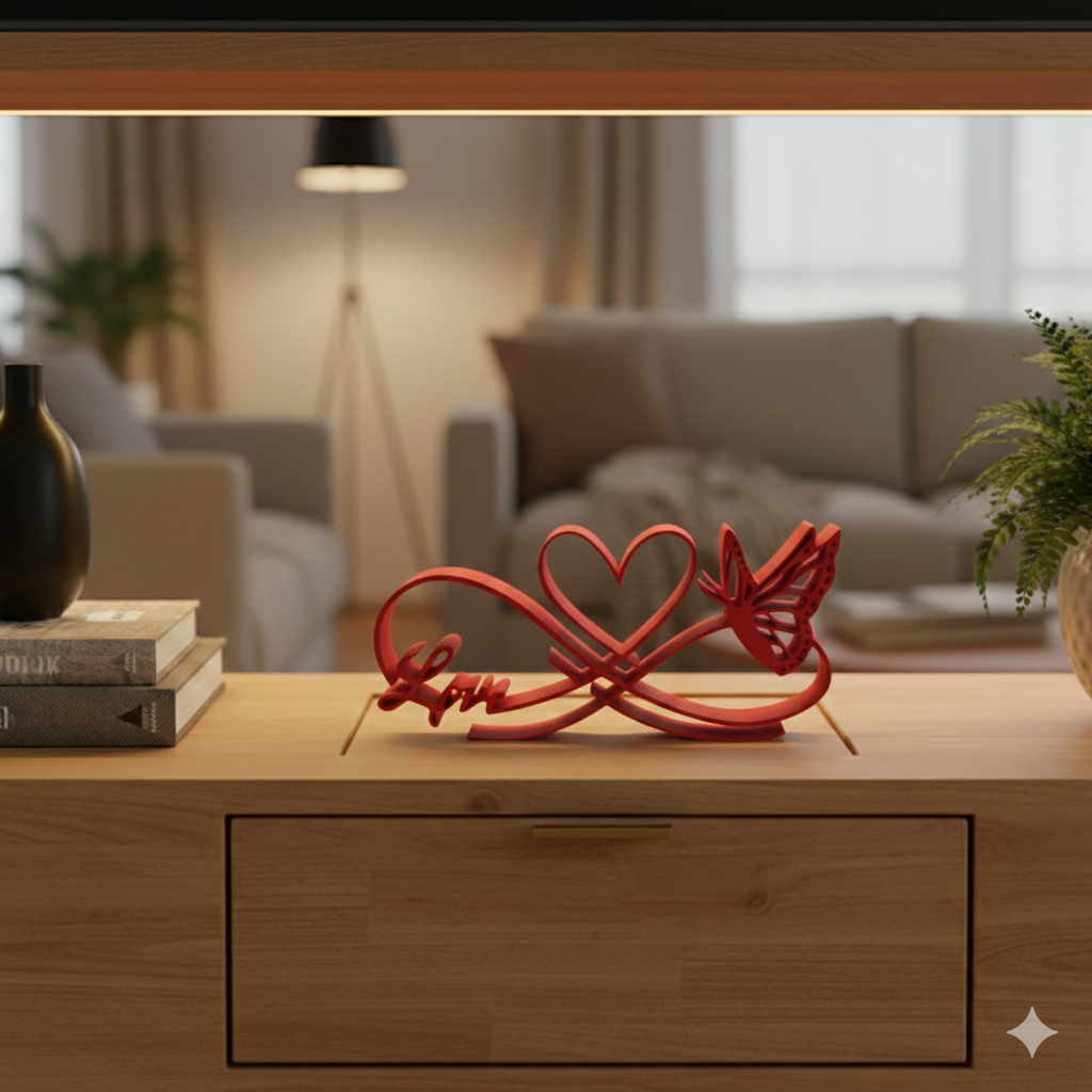 Semn Decorativ Dragoste cu Fluturas