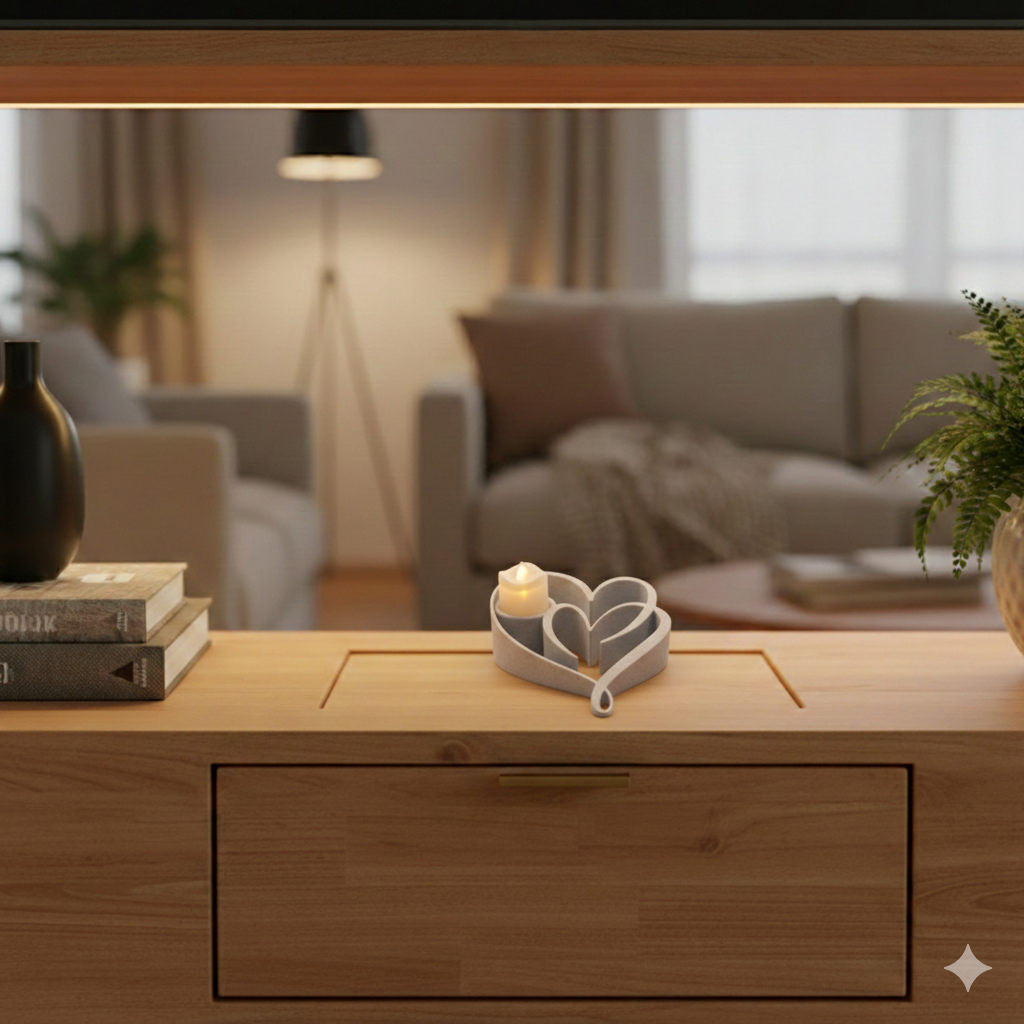 Suport Lumânare Inimă în Inimă